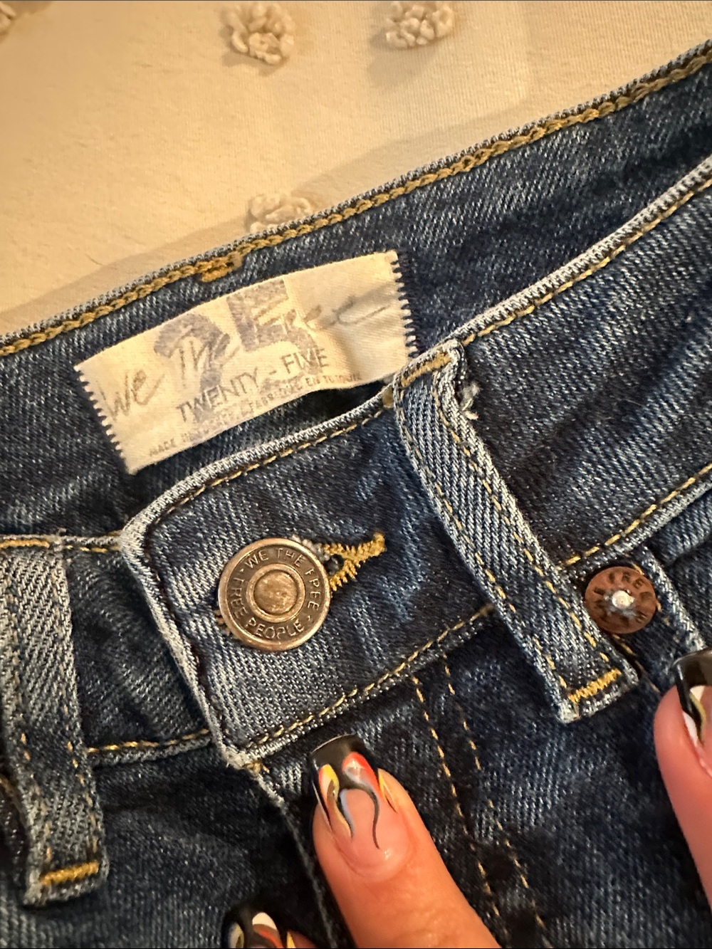Free People Women's Blue Denim Jeans